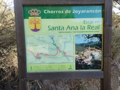 Los Chorros de Joyarancón o Cascada de Jollarancos en Santa Ana la Real. Zona de senderismo