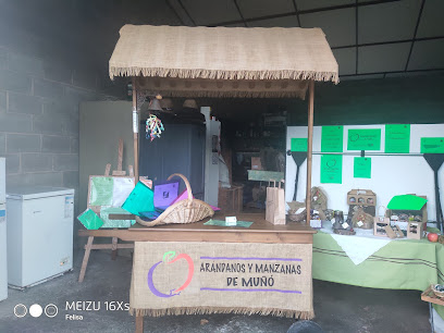 Arándanos y Manzanas de Muñó en Oteru. Mercado de productos del campo