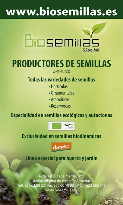 Biosemillas S. Coop. And. en Instinción. Proveedor de semillas