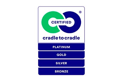 Logo de Cradle to Cradle, certificado de sostenibilidad en ciclo técnico y biológico para empresas en España