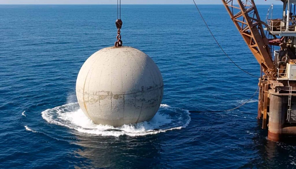 Alemania prueba esferas de hormigón bajo el mar para almacenar energía renovable con presión oceánica